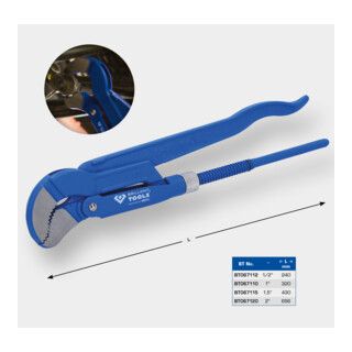 Brilliant Tools Hoekpijptang 2", 45° gebogen