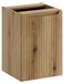 Evoke Meuble de salle de bain 40 cm avec panier à linge, bois de chêne