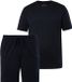 JP 1880 - Heren - Pyjama korte tweedelige set Buik-Fit - Klassiek zwart - Maat 3XL