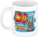 Bellatio Decorations cadeau mok - 80 weegt zwaarder dan verwacht - keramiek - 300 ml