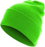 urban classics MSTRDS Beanie Basic Flap Long Version neongreen one size