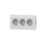 Habengut Stekkerunit 3-voudig voor borstweringskanaal 130x60 mm
