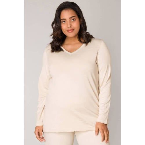 Base Level Curvy Fine Knit Sweater Anine Beige