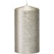 Enlightening Candles Cilinderkaars/stompkaars - zilver - 7 x 13 cm