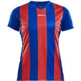Craft Progress Stripe Shirt Korte Mouw Dames - Royal / Rood | Maat: M