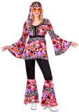 W Groovy Bubbles Jaren 70 Style Roze - Vrouw