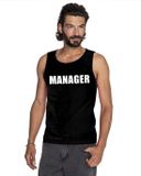 Bellatio Decorations Shoppartners Bv Manager tekst singlet shirt/ tanktop zwart heren M