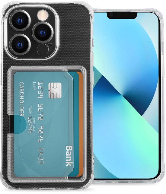 imoshion Hoesje met Pasjeshouder - Geschikt voor Apple iPhone 13 Mini - Transparant