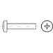 TOOLCRAFT 1068573 Vis à tête lenticulaire M8 35 mm Phillips DIN 7985 Inox A2 100 pièce(s)