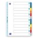 OXFORD Scheidingsbladen, neutraal, A4XL, 12 posities, kaartdikte 170 g, wit, 20 stuks