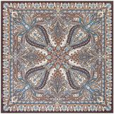 Roeckl sjaal Flourishing Paisley 90x90 Multi Coffee veelkleurig