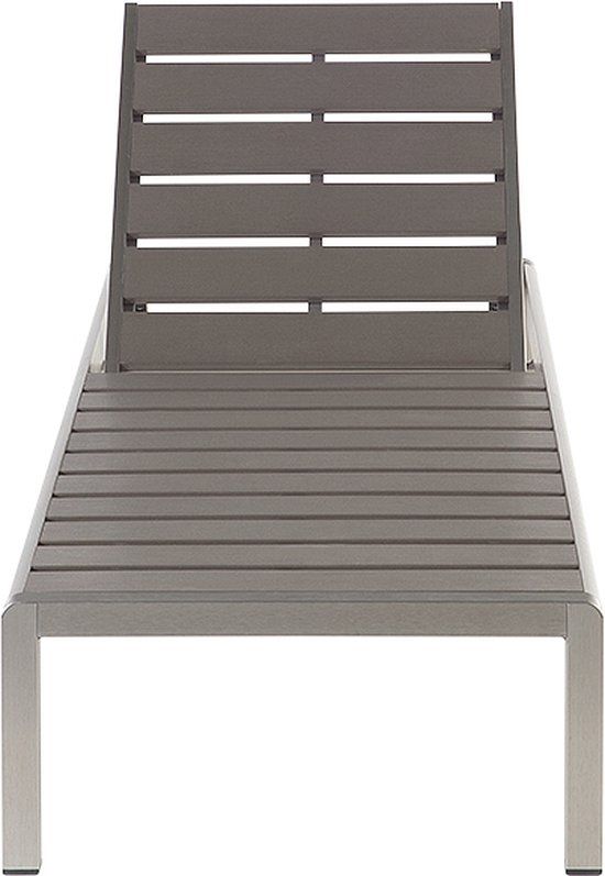 Beliani NARDO Strandstoel - Grijs - Aluminium - Verstelbare rugleuning