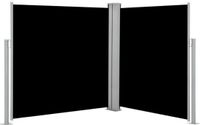 vidaXL Windscherm uittrekbaar 140x600 cm zwart