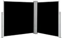 vidaXL Windscherm uittrekbaar 140x600 cm zwart