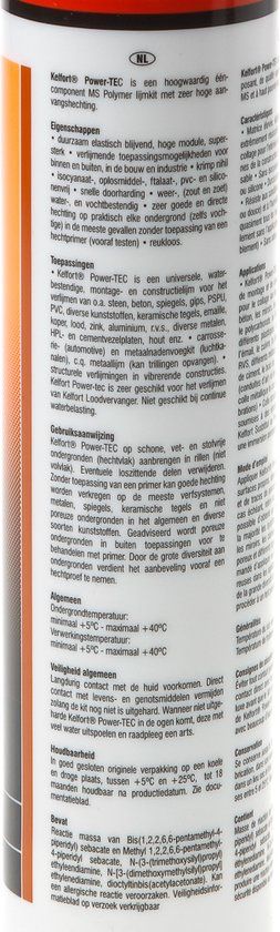 Kelfort Lijmkit Power-tec wit 290ml