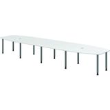 Hammerbacher table de réunion ton 10 pieds 520x130cm graphite