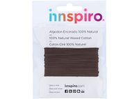 Katoenen INNSPIRO Bruin, fijn gewaxt katoenen koord, 0,5 mm. 5 m.