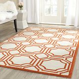 Safavieh Ferrat Ferrat Tapijt voor binnen en buiten AMT411 91 x 152 cm ivoor/oranje