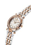 Gc Gc Gleam Mid Size Metal Analoog Quartzhorloge Zilverkleur En Roségoudkleur Kast Gemaakt Van 100% Roestvrij Staal En Een Armband Van 100% Roestvrij Staal 32 Z55001L7, Z55003L9