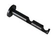 Gardinia 36333 dubbele combisteun met metalen montageplaat voor gordijnroeden, stangen, 20 mm, open,"Chicago"-collectie, mat- Zwart, Ø 2 cm