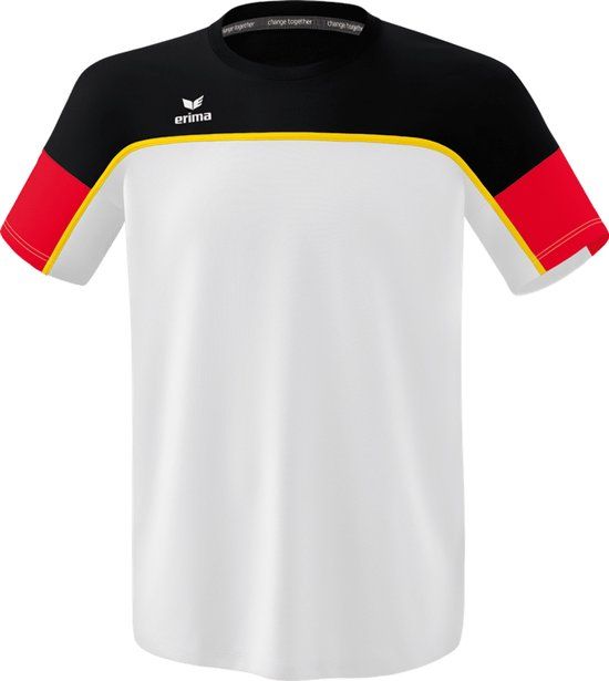 Erima Change T-Shirt Kinderen - Wit / Zwart / Rood - Maat 164