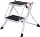 In And OutdoorMatch Escabeau pliant Kennith - 2 marches - blanc/noir