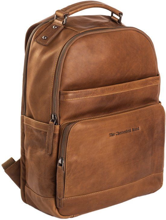 Chesterfield The Chesterfield Brand Leren Rugzak Austin Cognac - 14 inch