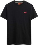 Superdry T-shirt Organic Cotton Essential Logo T M1011245a Jwf Raven Black Marl/pink Mannen Maat - M