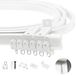 Rail de plafond Rail de plafond set - 5 mètres de rail flexible pour rideaux de douche et rideaux de chambre