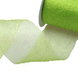 Deko AS GmbH Crashorganza groen - 80 mm breed - rol 20 meter