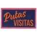 Fisura - Deurmat voor de entree "P*tas visitas" van kokosvezel met antislip onderkant in pvc. Kleurrijk handbeschilderd binnentapijt origineel decoratie-idee met grappige boodschap. 70 x 40 cm