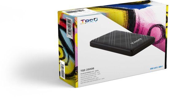 1563 TooQ Behuizing voor Harde Schijf TooQ TQE-2500B Zwart