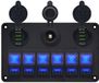 ProRide Schakelpaneel 12V voor Auto/Boot - 6 USB Poorten - QC3.0 - DS2085B - 6 schakelaars + 12V/24V stopcontact