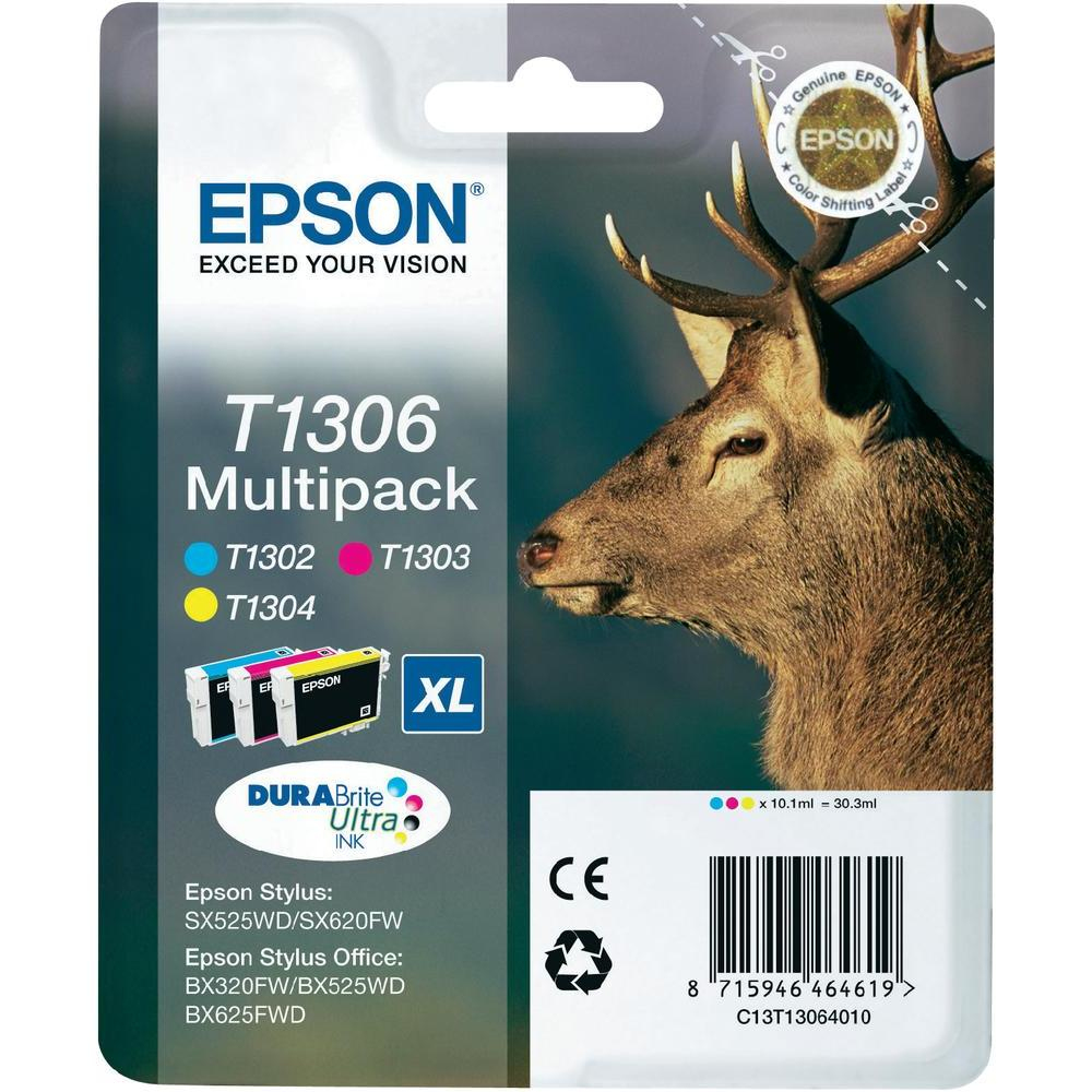 Epson Multipack 3-kleur T1306 DURABrite Ultra Ink