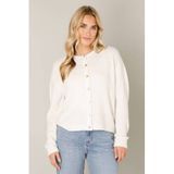 Base Level Cardigan Ecru Fijn Gebreid