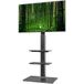 Hemuduplus HT3001BP Vloerstandaard met 3 Planken, Draaibaar en in hoogte verstelbaar voor LCD LED OLED Plasma Flat TV 19-42 Inches
