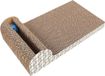 Intirilife Interactieve Krabplank Kattenspeelgoed - Bruin Golfkarton - 45.5 x 24.5 x 10.5 cm