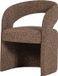 WOOOD Lanor Eetkamerstoel Grove - Bouclé - Bruin - 76x58x57