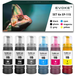 Evoke Compatible Ink for Epson 115 6 Bottle Set: Black Pigment, Photo Black, Grey, Cyan, Magenta, Yellow 420 ml 37200 Pages Ecotank L8160 L8180