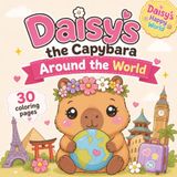 Daisy's the Capybara Around the World: An Adorable Global Adventure with 30 Fun Coloring Pages