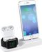 By Qubix - 3 in 1 houder geschikt voor Apple Watch & Airpods & iPhone - Wit standaard - docking station