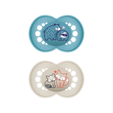 MAM Fopspeen Original - 2 stuks - 6-16 maanden - Beer/Vos