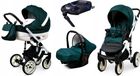BabyLux® Lilly | 4in1 Kinderwagen Set | Bottle Green | Kombikinderwagen | Kinderwagenset | Isofi