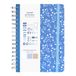 Idena 11366 - Notitieboek A5 met 66 stickers, blauw, dagboek met 78 pagina's, 120 g/m², 3 verschillende papiersoorten, gestippeld, met binnenvak en elastiek, FSC-mix