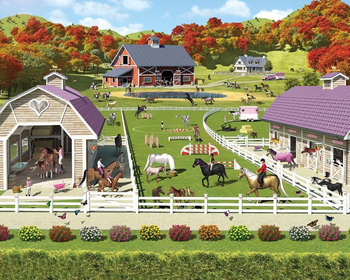 Walltastic Kinderbehang – Paarden & Pony’s - 305 x 244cm