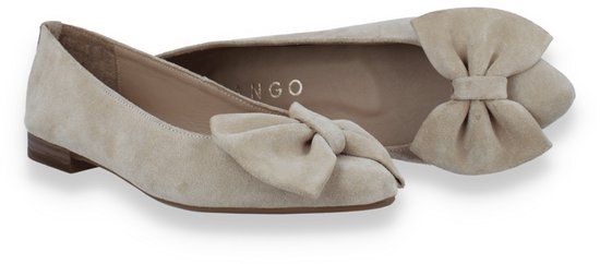 Tango Dames Ballerina Duna 3-m Suede | Beige | Maat: 38