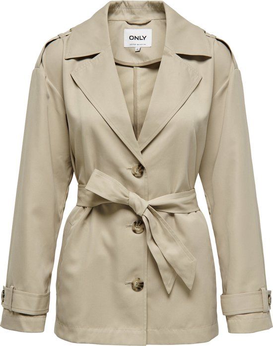 ONLY ONLLINE SHORT TRENCHCOAT OTW - Dames - Gewatteerde jassen - Humus - XL