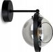 Moderne wandlamp van glas met grafietrand