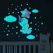 Ambiance Sticker Lichtgevende sticker - Vliegende eenhoorn + 110 sterren - Fluorescerende muur-/plafondsticker voor kinderen - 40x30 cm