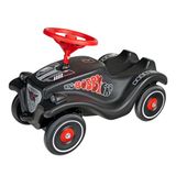 Big Bobby Car Classic GT - glijauto met racing-design, veiligheidsstuur met claxon, ergonomische carrosserie, trekhaak, kindervoertuig zwart-rood, vanaf 12 maanden